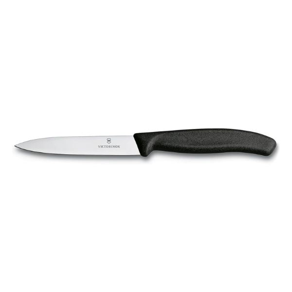 Couteau d'office Victorinox Straight Edge de 4 po en noir